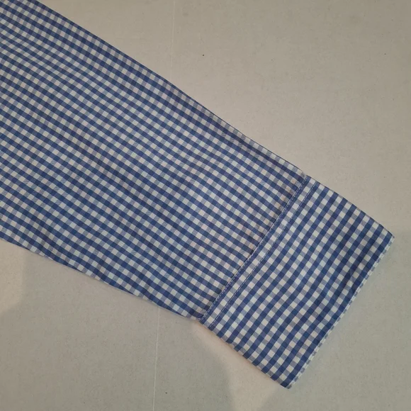 Vineyard Vines Women's Blue & White Checked Gingham  Button Down Blouse Size 10 - Picture 7 of 9